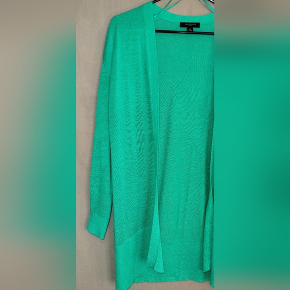 BRIGHT GREEN RUANA FROM ANN TAYLOR PETITE ~ SIZE MP (MEDIUM PETITE) - Picture 7 of 11